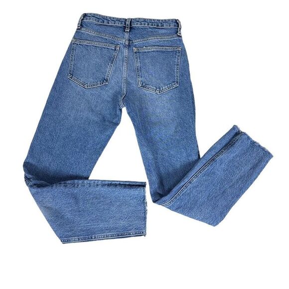 Zara High Rise Raw Hem Slim Leg Jeans size 2 - Picture 2 of 4